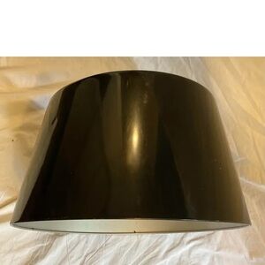 IKEA large round black tole hanging pendant light white interior good condition